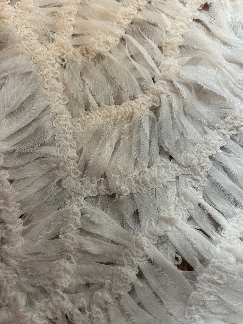 Je Te Veux Ivory Cream Crochet Maxi Skirt and Bandeau Set maxi see thu skirt S - Picture 16 of 17